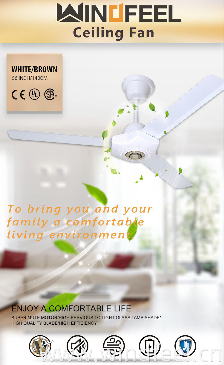 Summer Air Cooling 56inch Electrical Ceiling Fan